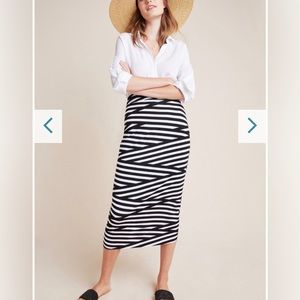 NWOT Anthropologie Stripe Knit Skirt XS